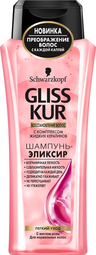 Шампуньэликсир для нормальных волос «Легкий уход» Gliss Kur.