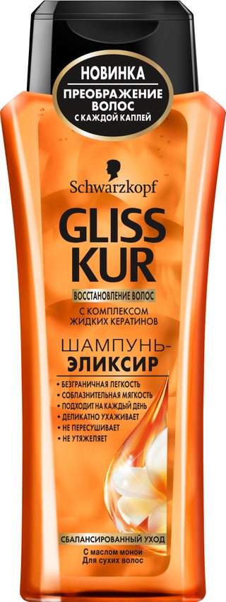 Шампуньэликсир для сухих волос «Сбалансированный уход» Gliss Kur.