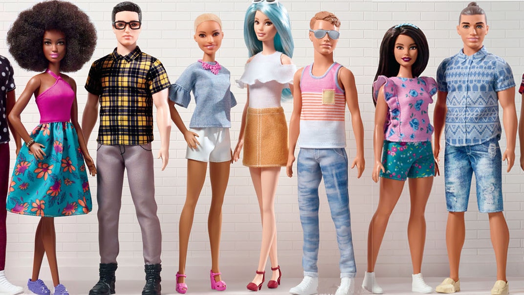 Mattel выпустят коллекцию Кенов и Барби с реалистичными фигурами разными цветами кожи и волос