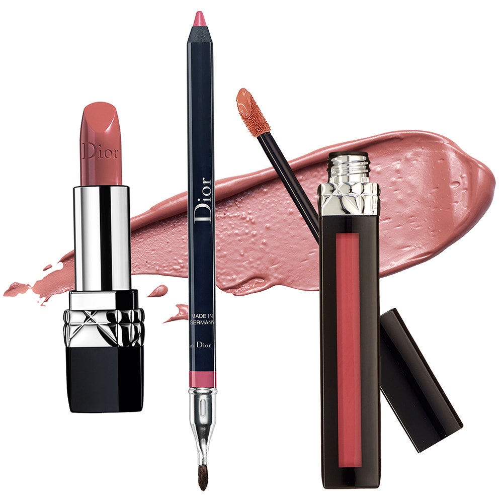 Помада Rouge Dior 414 Saint Germain 2600 руб. карандаш Dior Contour 060 Première 1850 руб. блеск Rouge Liquid 162 Miss...
