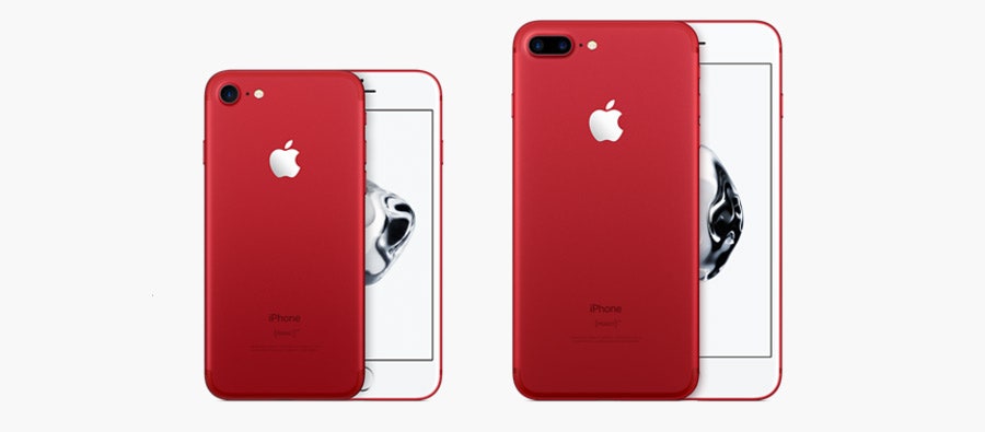 Apple выпустили красный iPhone 7 и iPhone 7 Plus