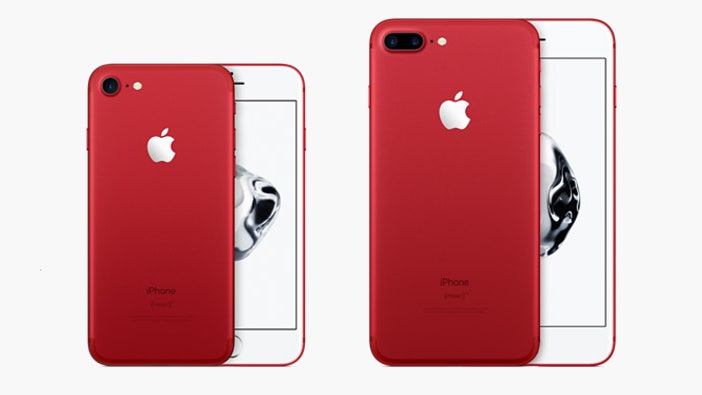 Apple выпустили красный iPhone 7 и iPhone 7 Plus