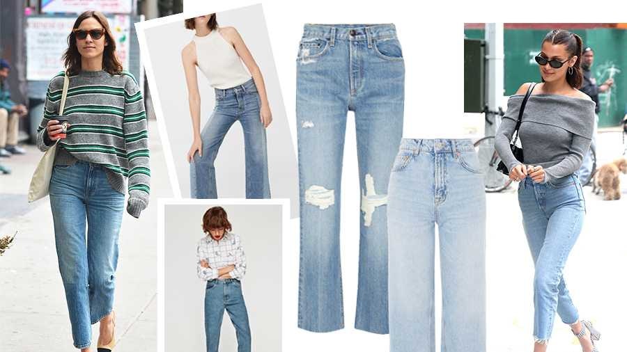Как носить джинсы стильные образы на фото Беллы Хадид Пикси Лотт и других звезд