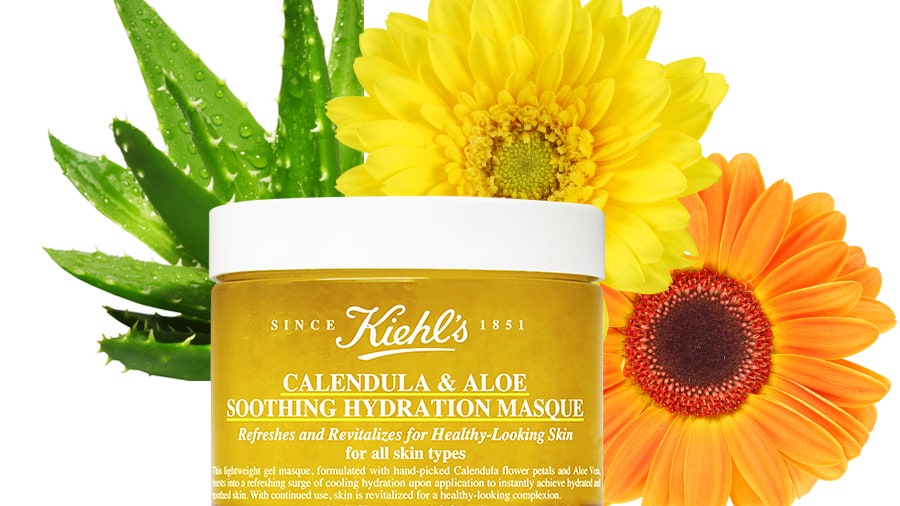 Маска Kiehls Calendula  Aloe Soothing Hydration Masque с календулой и алоэ обзор новинки