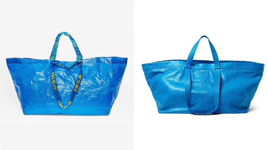 Balenciaga выпустили Carry Shopper реплику знаменитой синей сумки IKEA «Фракта» | Glamour