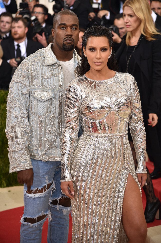 Ким Кардашьян и Канье Уэст на Met Gala 2016