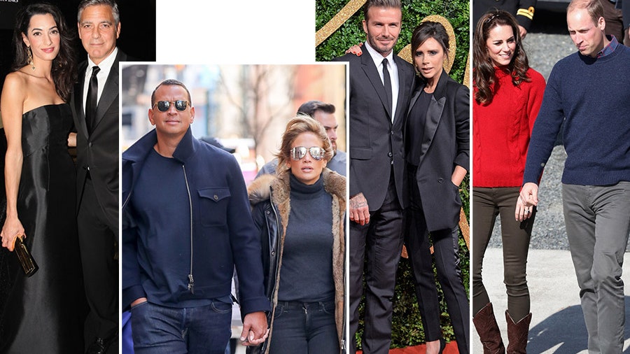 Фото парных выходов знаменитостей Дженнифер Лопес и Алекс Родригес Джордж и Амаль Клуни | Glamour