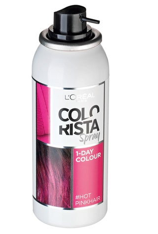 Спрейкраска для волос Colorista 1Day Colour «Волосыфуксия»  330 руб. LOral Paris.