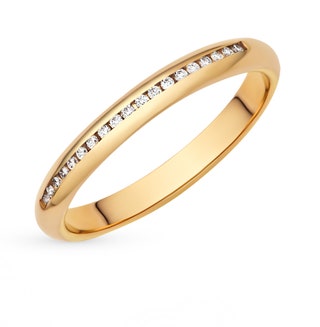 Кольцо из желтого золота с бриллиантами 5190 руб. Sunlight.