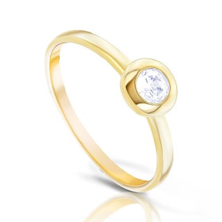 Кольцо из розового золота с фианитом 4 495 руб. Valtera.
