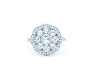 Кольцо Tiffany Enchant® Fleur из платины с бриллиантами 12 000.