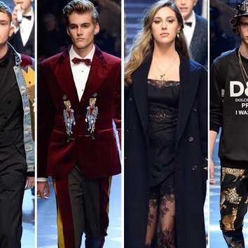Cын Синди Кроуфорд и дочери Сильвестра Сталлоне стали участниками показа Dolce & Gabbana