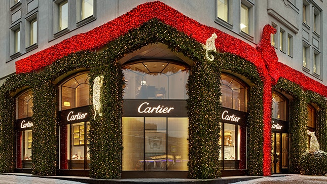 Зимняя сказка новогоднее преображение бутика Cartier