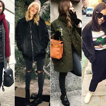 Как одеваются девушки зимой, часть 2: 70 теплых образов из Instagram