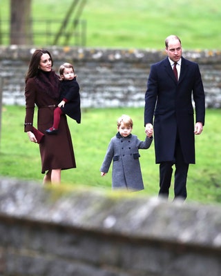 Кейт Миддлтон принцесса Шарлотта принц Уильям и принц Джордж