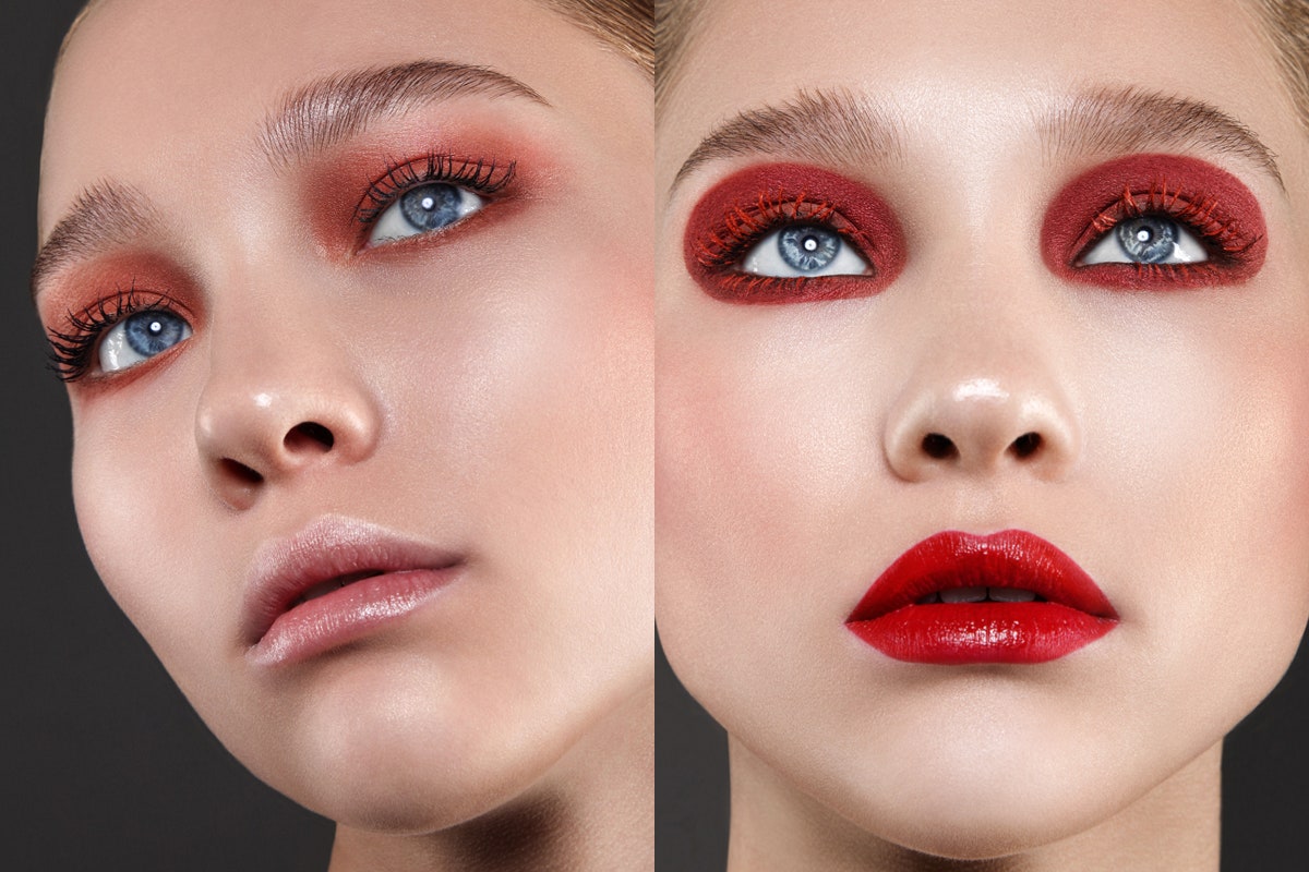 Модный макияж красные тени темная помада и другие тренды осени 2016 года | Allure