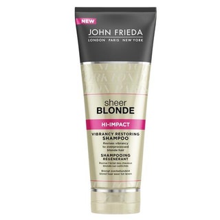 John Frieda шампунь Sheer Blonde HiImpact 750 руб. Поможет осветленным и сильно поврежденным волосам.
