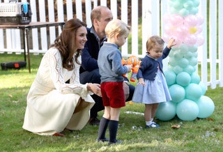 Кейт Миддлтон принц Уильям принцесса Шарлотта и принц Джордж