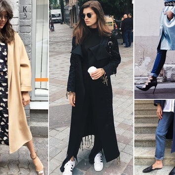 Как одеваются девушки осенью: 70 образов с пальто из Instagram