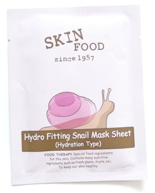 Skinfood Hydro Fitting Snail Mask Sheet. С муцином улитки стимулирует регенерацию клеток успокаивает раздраженную кожу и...