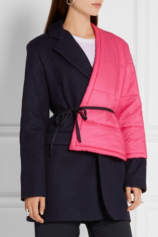 JACQUEMUS пальто с розовой вставкой 496.