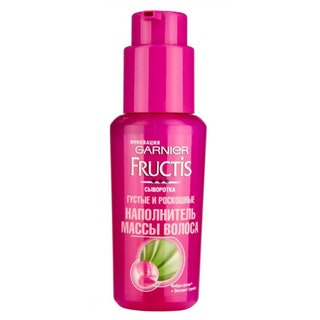 Сыворотка Fructis «Наполнитель волос» Garnier 270 руб. Молекула фибрацилан и керамиды придают силу истонченным кончикам.
