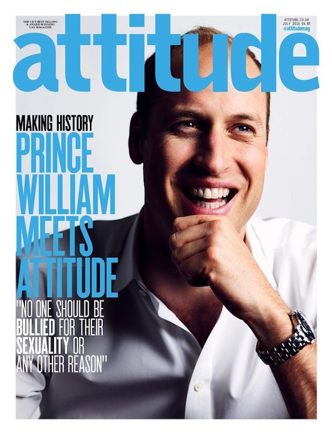Принц Уильям появился на обложке журнала для сексуальных меньшинств
