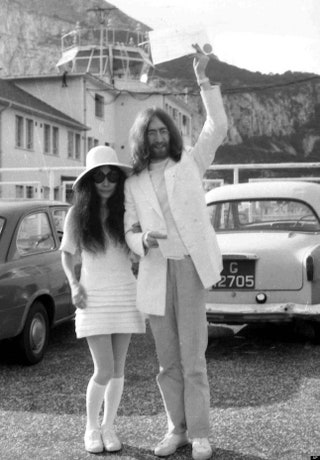 Йоко Оно и Джон Леннон 1969 г.