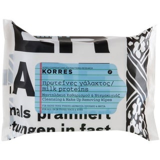 Korres очищающие салфетки Milk Proteins.