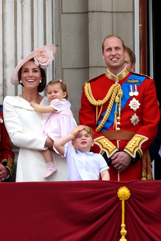 Герцогиня Кэтрин принцесса Шарлотта и принцы Джордж и Уильям