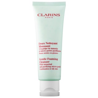 Clarins средство для умывания Gentle Foaming Cleanser. Плотная кремовая консистенция хорошо очищает поры и отшелушивает...