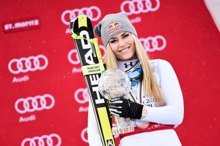Линдси Вонн. Американская горнолыжница. Олимпийская чемпионка 2010 года в скоростном спуске.