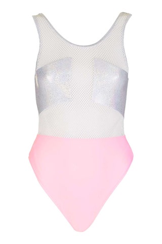 TopShop купальник Pastel mesh and holographic swimsuit by jaded London.