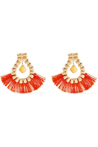 Rosantica Atena серьги Fringed Gold Tone Calcite Earrings.