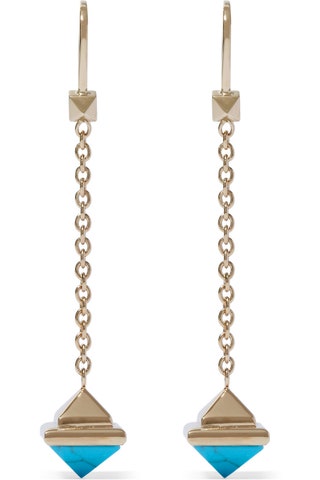 Valentino серьги Goldtone Resin Earrings.