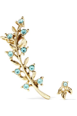 Oscar de la Renta кафф Goldplated Crystal.