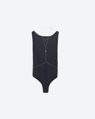 Zara ожерельецепочка для тела разноцветное.
