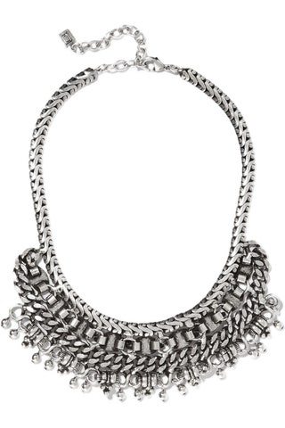 Dannijo ожерелье Zahara Oxidized Silverplated Necklace.