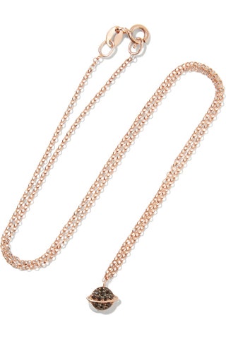 Aamaya By Priyanka ожерелье Saturn Rose Goldplated Zircon Necklace.
