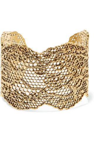 Aurelie Bidermann кафф Vintage Lace Goldplated cuff.