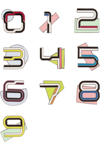 Proenza Schouler брошь Number Enameled Brooches.
