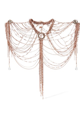 Erickson Beamon ожерелье War On The Roses Rose Goldplated Swarovski Crystal Body Chain.