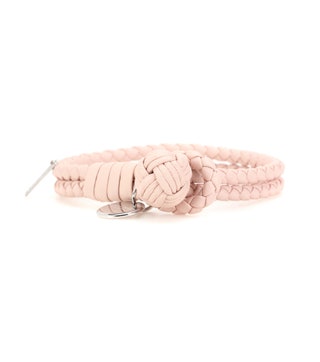 Bottega Veneta браслет Knot Woven Leather Bracelet.