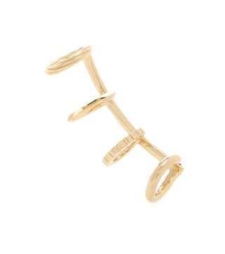 Saint Laurent кафф Armure 18kt Goldplated Silver Ear Cuff.
