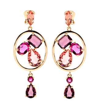 Oscar de la Renta серьги Crystalembellished Clipon Earrings.