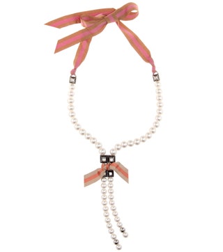 Lanvin ожерелье Faux Pearl Necklace.