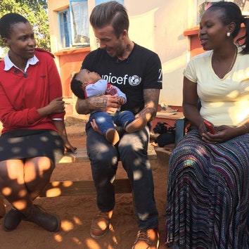 Посол доброй воли: Дэвид Бекхэм познакомился с детьми Свазиленда