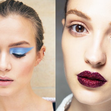 Тренд: необычные стрелки и губы на показе Atelier Versace