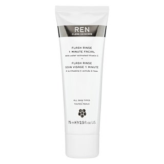 REN маска Flash Rinse 1 Minute Facial 48. Минутная маска с моментальным эффектом. Витамин C в составе поддерживает...
