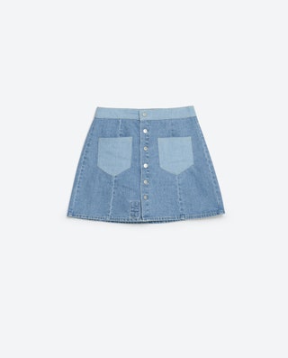 Zara юбка петчворк из денима 2799 руб.